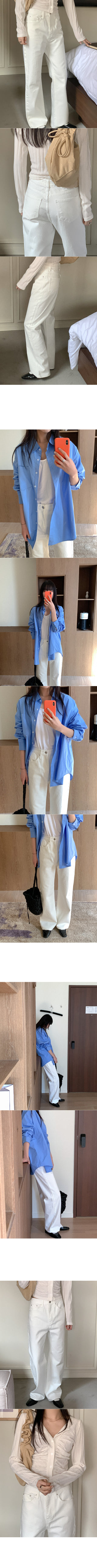 White wide cotton pants