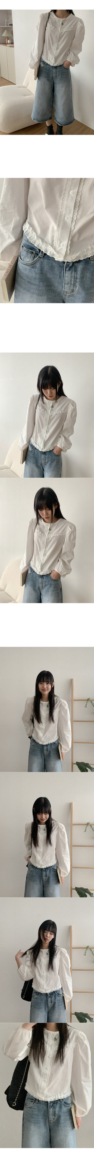 Wide 8/10 length denim pants