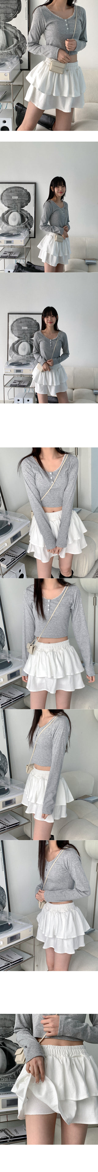 Tiered skirt mini skirt