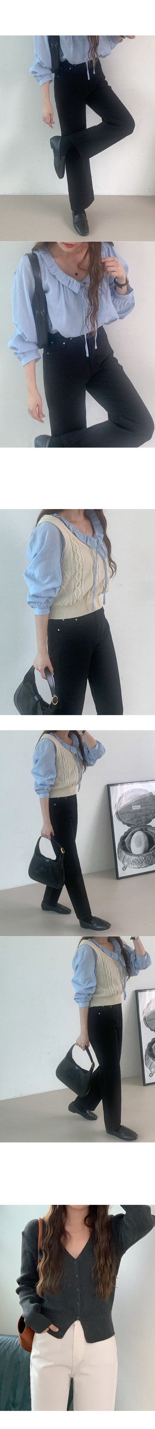 Straight cotton pants