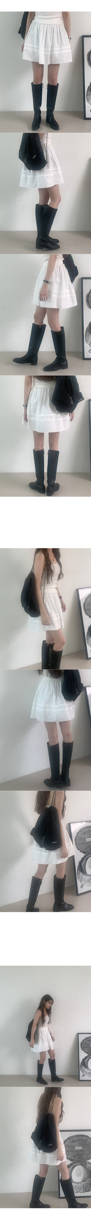 A-line cotton mini skirt