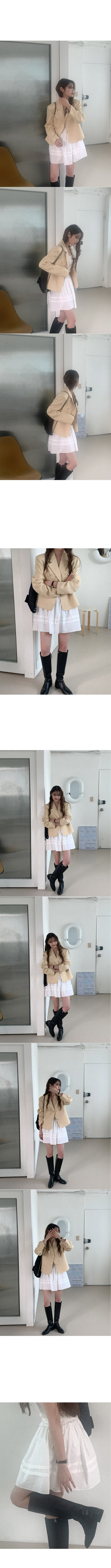 A-line cotton mini skirt