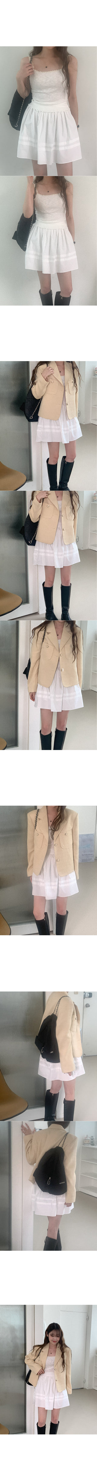 A-line cotton mini skirt