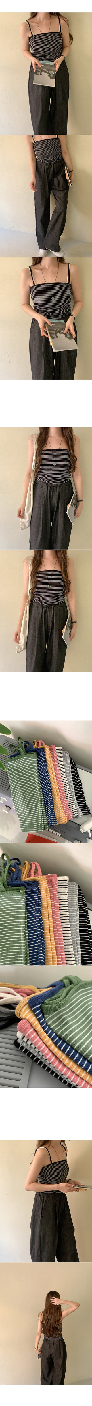 Elastic waist denim pants
