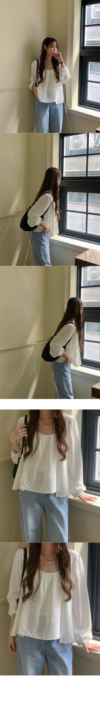 Wide-leg denim pants with cut hems