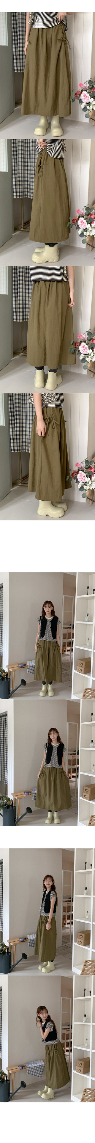 Ribbon long skirt
