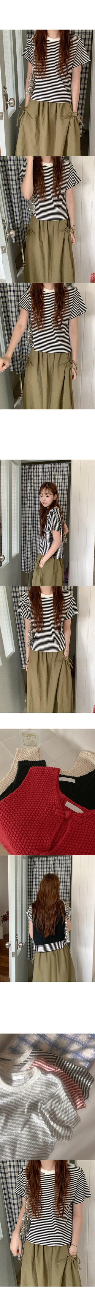 Ribbon long skirt