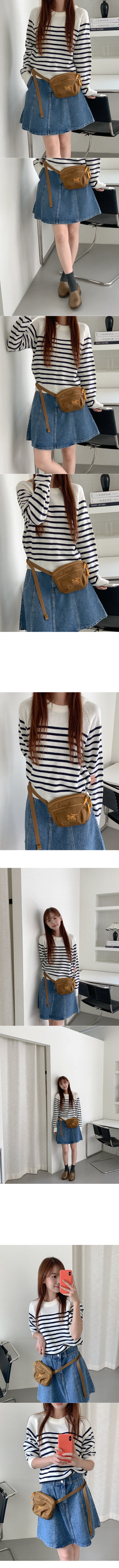 Denim midi skirt