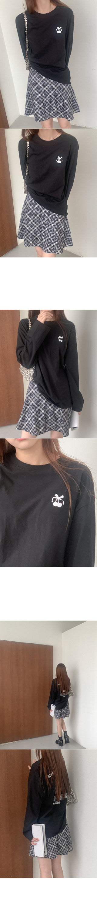 Checkered mini skirt
