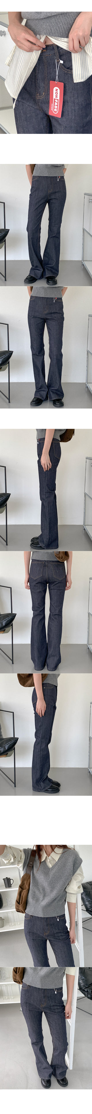 Bootcut low-rise denim pants