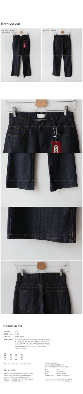 Bootcut low-rise denim pants