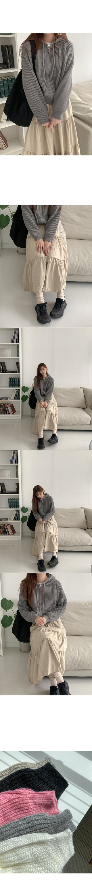 Tiered long skirt