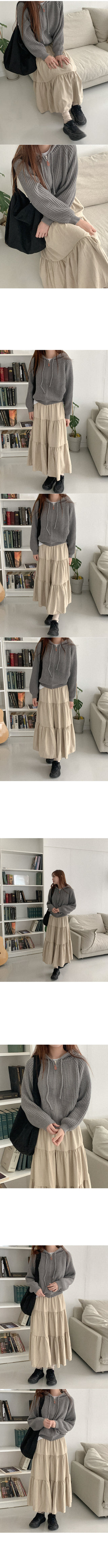 Tiered long skirt