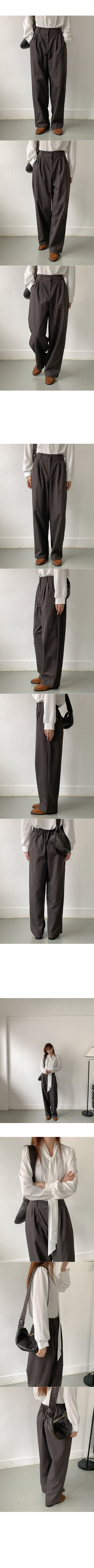 Pleated wide-leg slacks