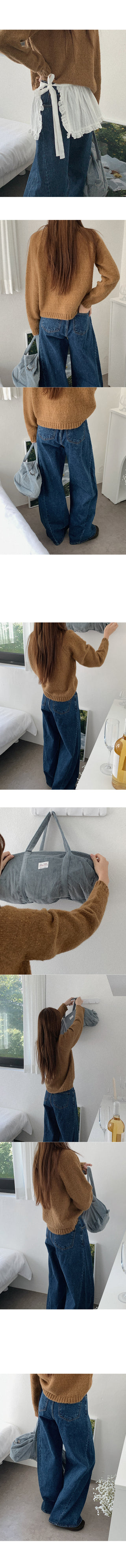 Cotton layered wrap skirt