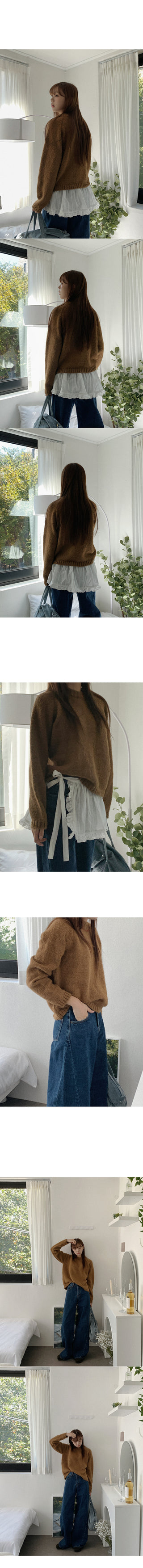 Cotton layered wrap skirt