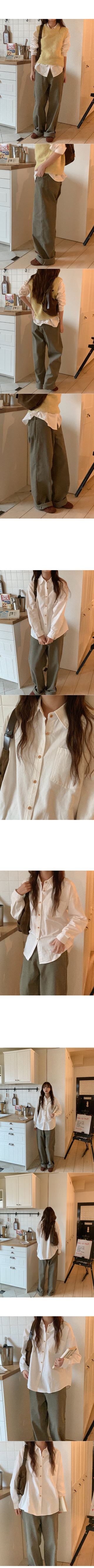 Fleece-lined wide-leg washed pants