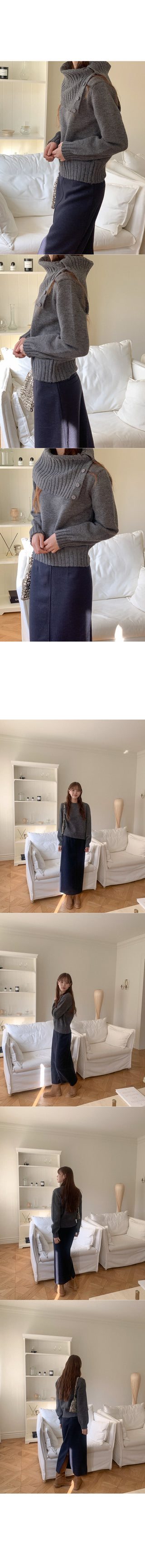 Wool mini skirt