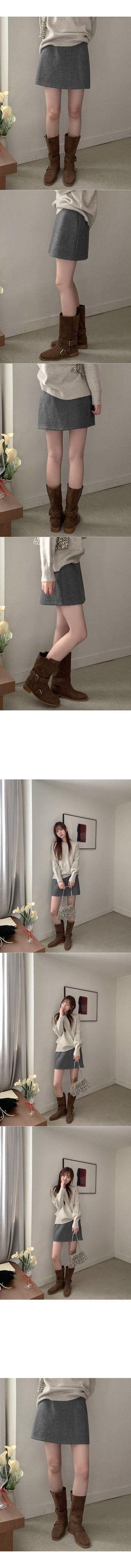 Wool mini skirt