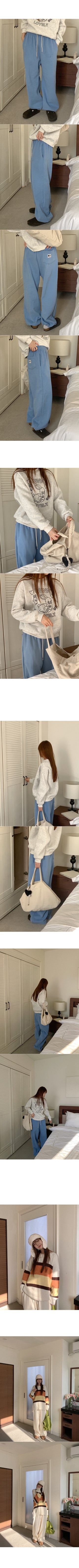 Fleece-lined elastic waist pants