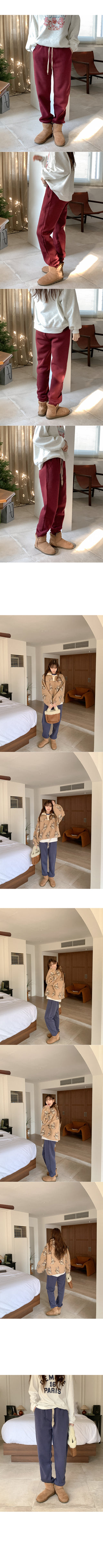 (7 colors) Fleece-lined jogger pants