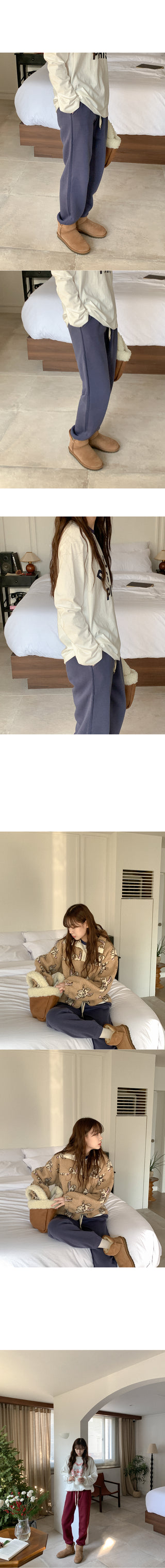 (7 colors) Fleece-lined jogger pants