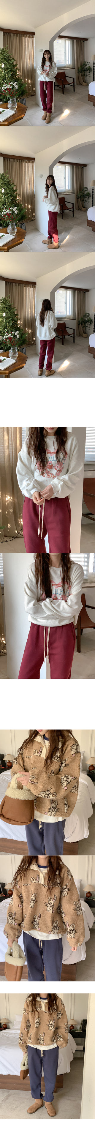 (7 colors) Fleece-lined jogger pants