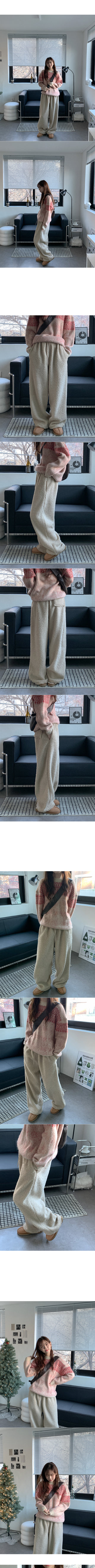 Dumble Wide Waist Elastic Pants