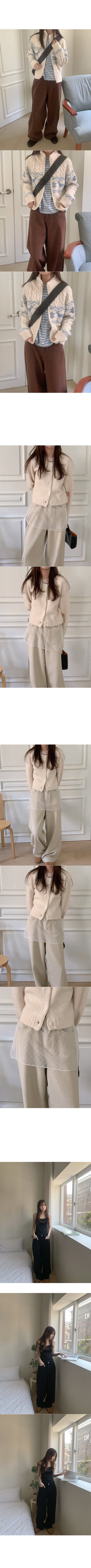 Fleece-lined balloon chino pants