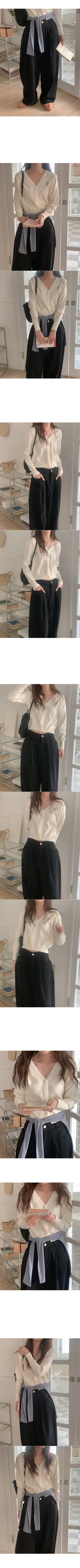 Wide balloon black denim pants