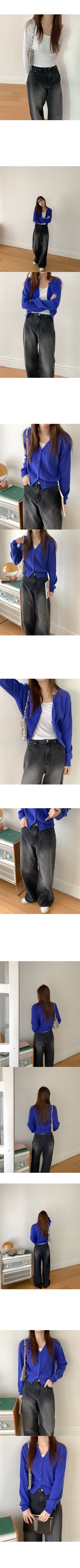 Wide black denim pants
