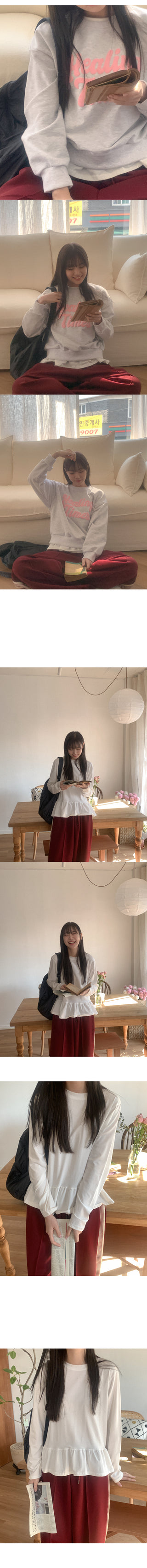 Wide track pants with elastic waistband