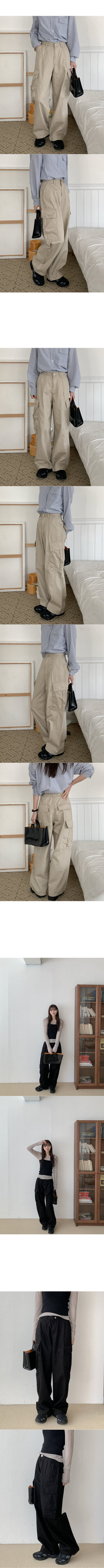 Wide cargo chino pants