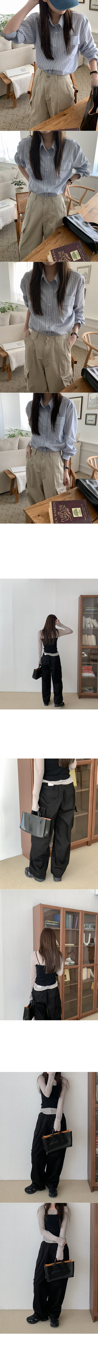 Wide cargo chino pants