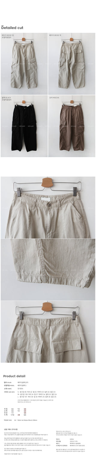 Wide cargo chino pants