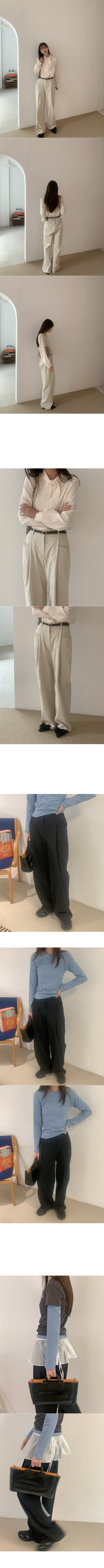 Pleated wide-leg pants