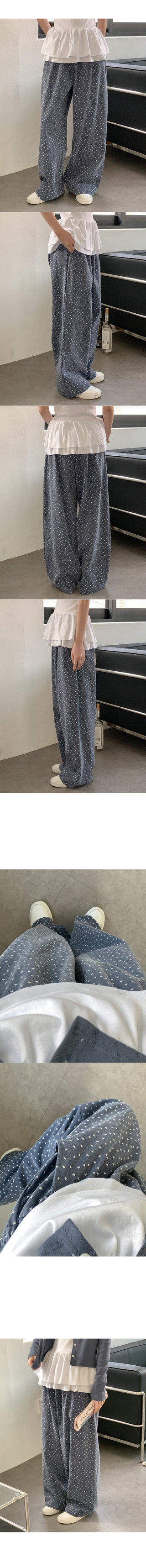 Star Waist Elastic Pants