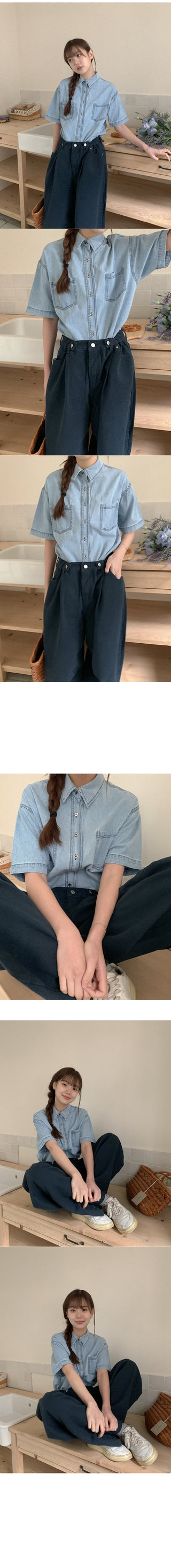Balloon side buckle chino pants