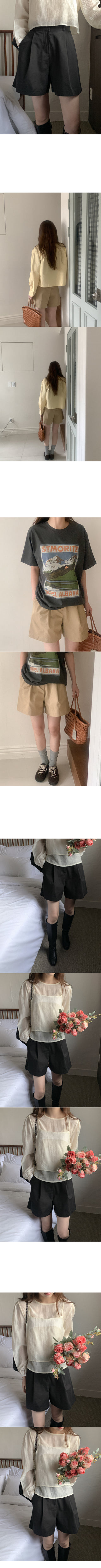 Pleated Chino Half Pants