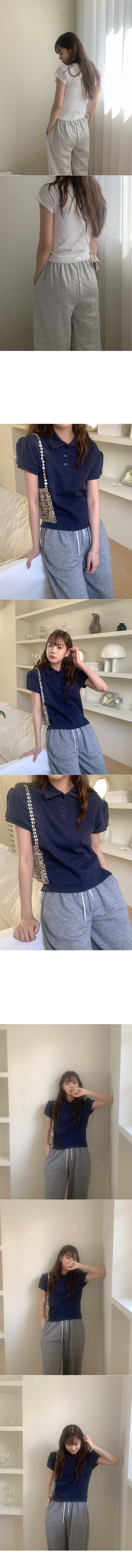 Cotton Melange Jogger Pants