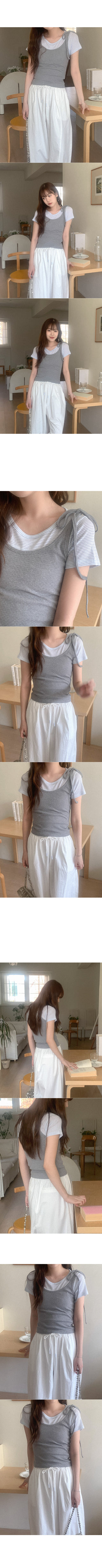 Balloon waist elastic pants