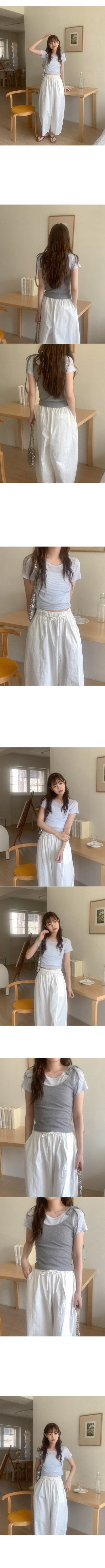 Balloon waist elastic pants