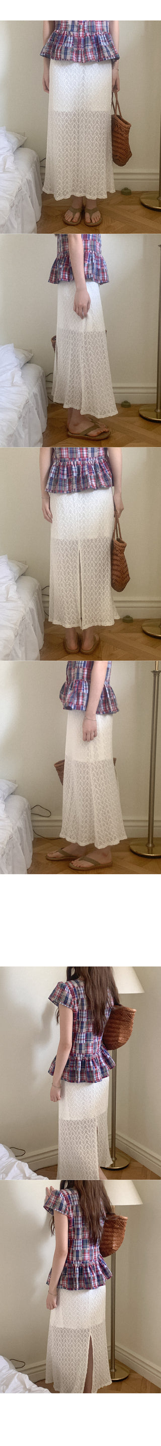 Lace long skirt