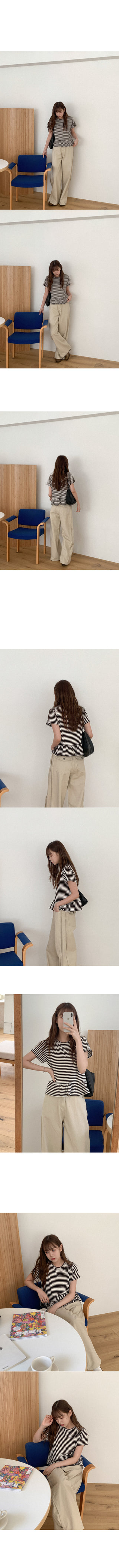 Wide side buckle chino pants