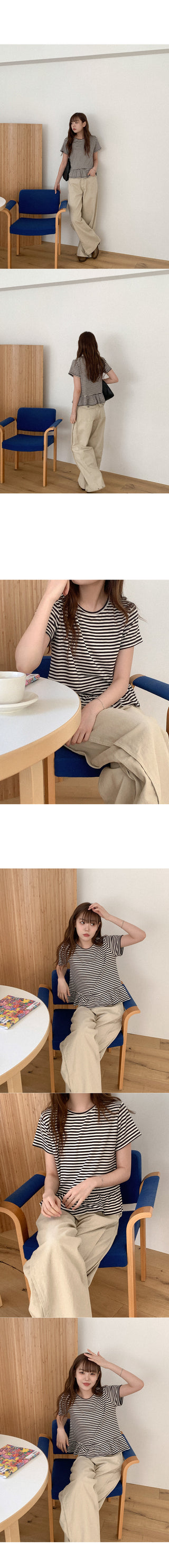 Wide side buckle chino pants