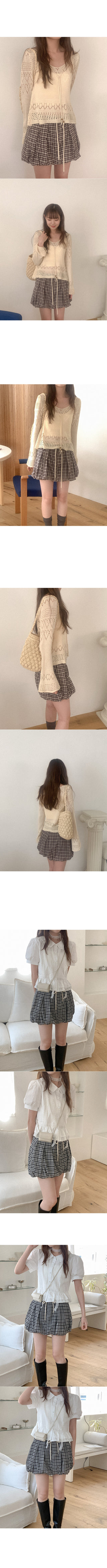 Checked mini pumpkin skirt