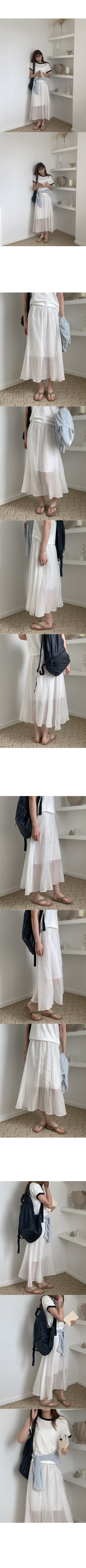 Tencel long skirt