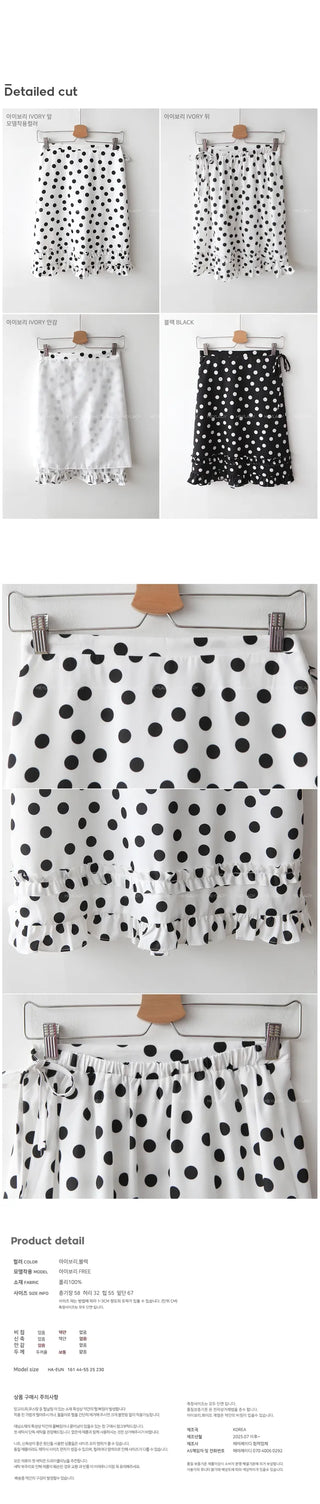 Polka dot midi skirt