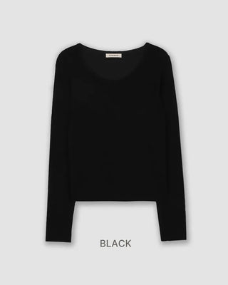 [Slenderizing effect] Bamboo soft rib knit