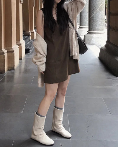 Suede dress